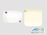 تصویر png کاغذ یادداشت و پونز