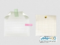 دوربری تصویر برگه یادداشت خط دار