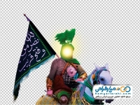 تصویر png سید نماد امام حسین سوار بر اسب