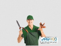 تصویر دوربری مرد باغبان