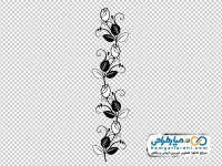 تصویر وکتوری گل های سیاه و سفید