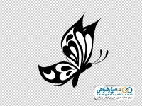تصویر سیاه سفید پروانه