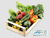 عکس png صندوق میوه و سبزیجات