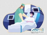 تصویر وکتوری پزشک و بیمار
