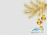 عکس png تزئینات طلایی کریسمس