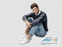 عکس png مدل مرد نشسته