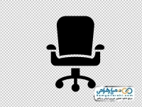 تصویر وکتوری صندلی چرخدار کامپیوتر