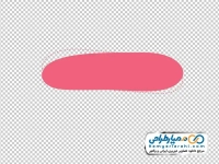 تصویر شیپ صورتی برای عنوان با نقطه چین