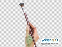 تصویر png قلمو و دست رنگی