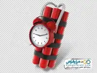 تصویر دوربری دینامیت و ساعت