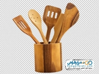 تصویر png سرویس کفگیر چوبی