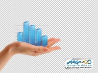 عکس png نمودار رشد در دست