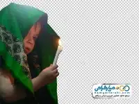 تصویر دوربری شده کودک با شمع