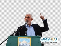 تصویر یحیی سنوار در حال سخنرانی