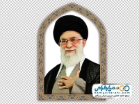 عکس مقام معظم رهبری در کادر اسلیمی
