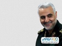 تصویر چهره خندان حاج قاسم سلیمانی (با کیفیت بالا)