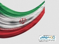 تصویر پرچم ایران با بافت پارچه ای