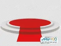 دوربری استیج دایره ای با فرش قرمز