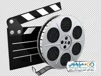 دوربری نوار فیلمبرداری و تخته کلاکت