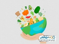 عکس وکتوری کره زمین و غذا