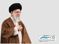 تصویر با کیفیت آقای خامنه ای با عبای قهوه ای