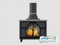 تصویر png بخاری هیزمی