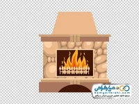 تصویر png شومینه روشن