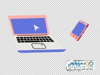 تصویر وکتوری لپ تاپ و گوشی