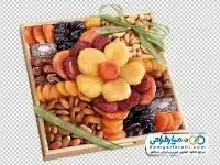 تصویر ظرف میوه خشک شده و خشکبار