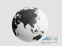 تصویر سیاه و سفید کره زمین