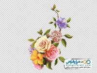 عکس با کیفیت دسته گل های آبرنگی زیبا