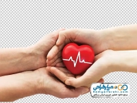 تصویر با کیفیت دوربری شده دست در حال اهدای قلب