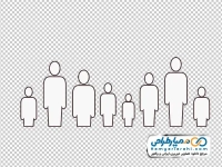 وکتور آدمک نماد جمعیت