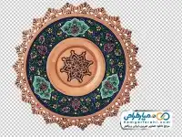 دوربری بشقاب مسی میناکاری