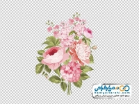 عکس وکتوری دسته گل صورتی بهاری