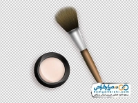 تصویر وکتوری کرم پودر و براش گونه