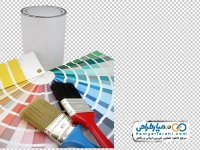 تصویر png پالت رنگ و قلمو نقاشی ساختمان