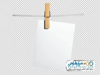 تصویر با کیفیت برگه یادداشت آویزان به طناب