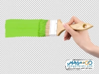 تصویر png قلمو و رنگ سبز