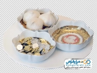 تصویر با کیفیت سیر، سرکه و سکه سفره هفت سین