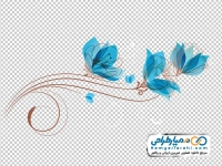 تصویر با کیفیت وکتور گل های آبی