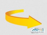 تصویر png فلش جهت دار زرد