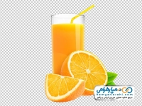 تصویر با کیفیت لیوان آب پرتقال