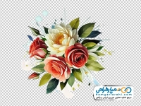 تصویر وکتوری دسته گل آبرنگی زیبا