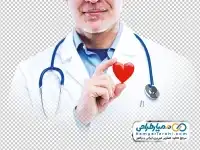 دوربری تصویر پزشک مرد و گوشی پزشکی