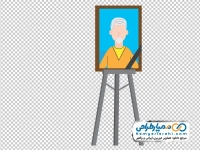 تصویر وکتوری عکس متوفی روی سه پایه