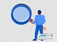 عکس وکتوری مرد با ذره بین