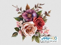 تصویر png دسته گل آبرنگی زیبا