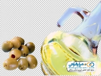 تصویر با کیفیت روغن با دانه های زیتون
