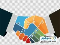 دوربری دست با تکه پازل